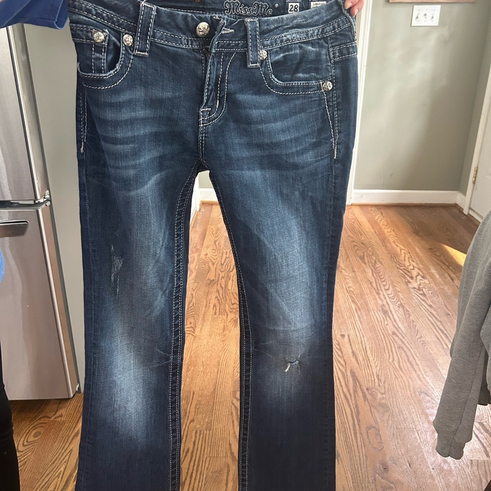 Miss Me Dark Blue Boot Cut Jeans